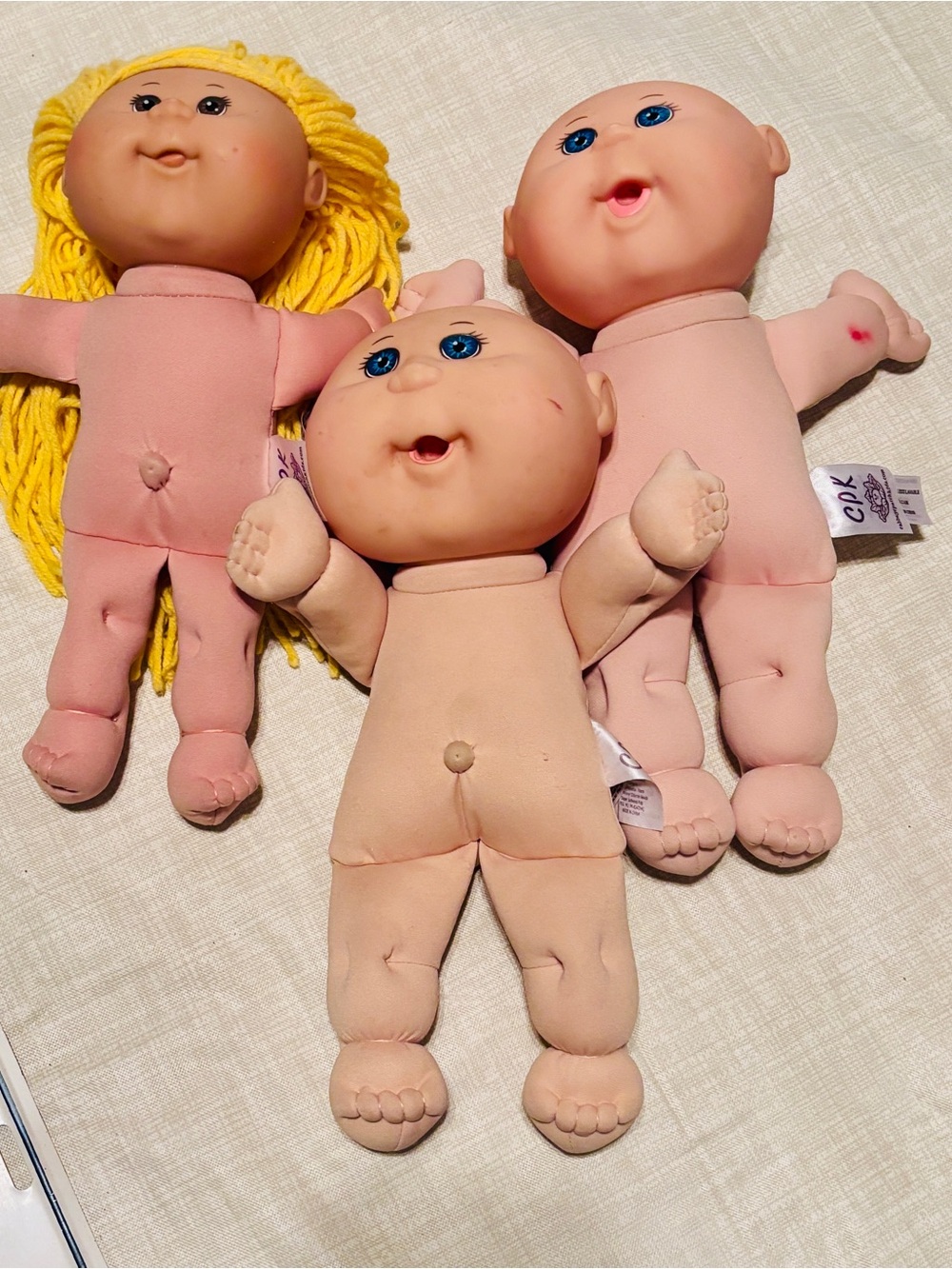 Cabbage Patch Kids Soft Body‎ Baby Doll Lot of 3 Signed Xavier Roberts